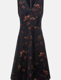 Savannah Jacquard Floral Fit And Flare Dress