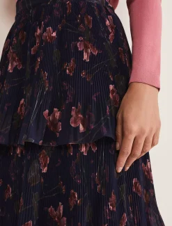 Selena Tiered Printed Skirt