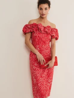 Senita Off Shoulder Ditsy Dress