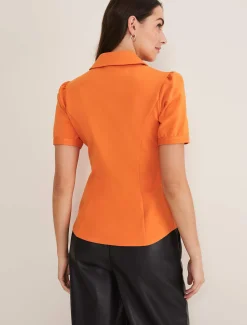 Shaden Zip Front Ponte Top