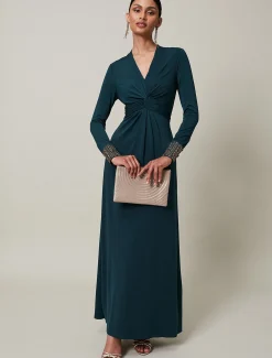 Shanelle Embellished Cuff Maxi Dress