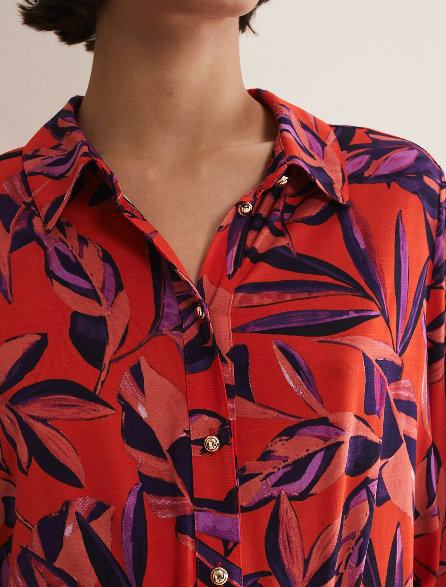 Shareen Leaf Print Shirt