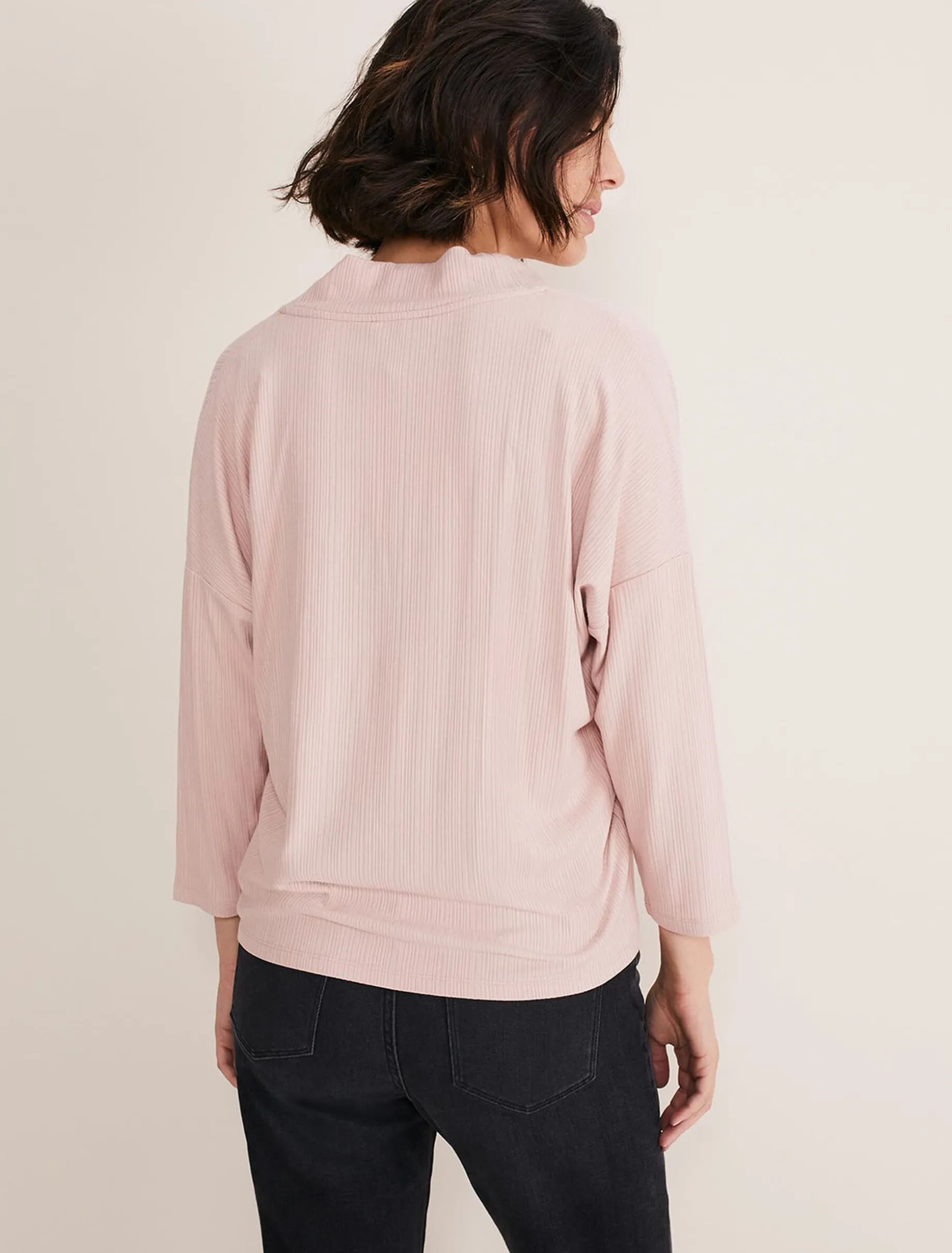Shellie Textured V Neck Top