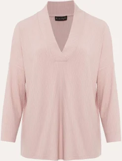 Shellie Textured V Neck Top