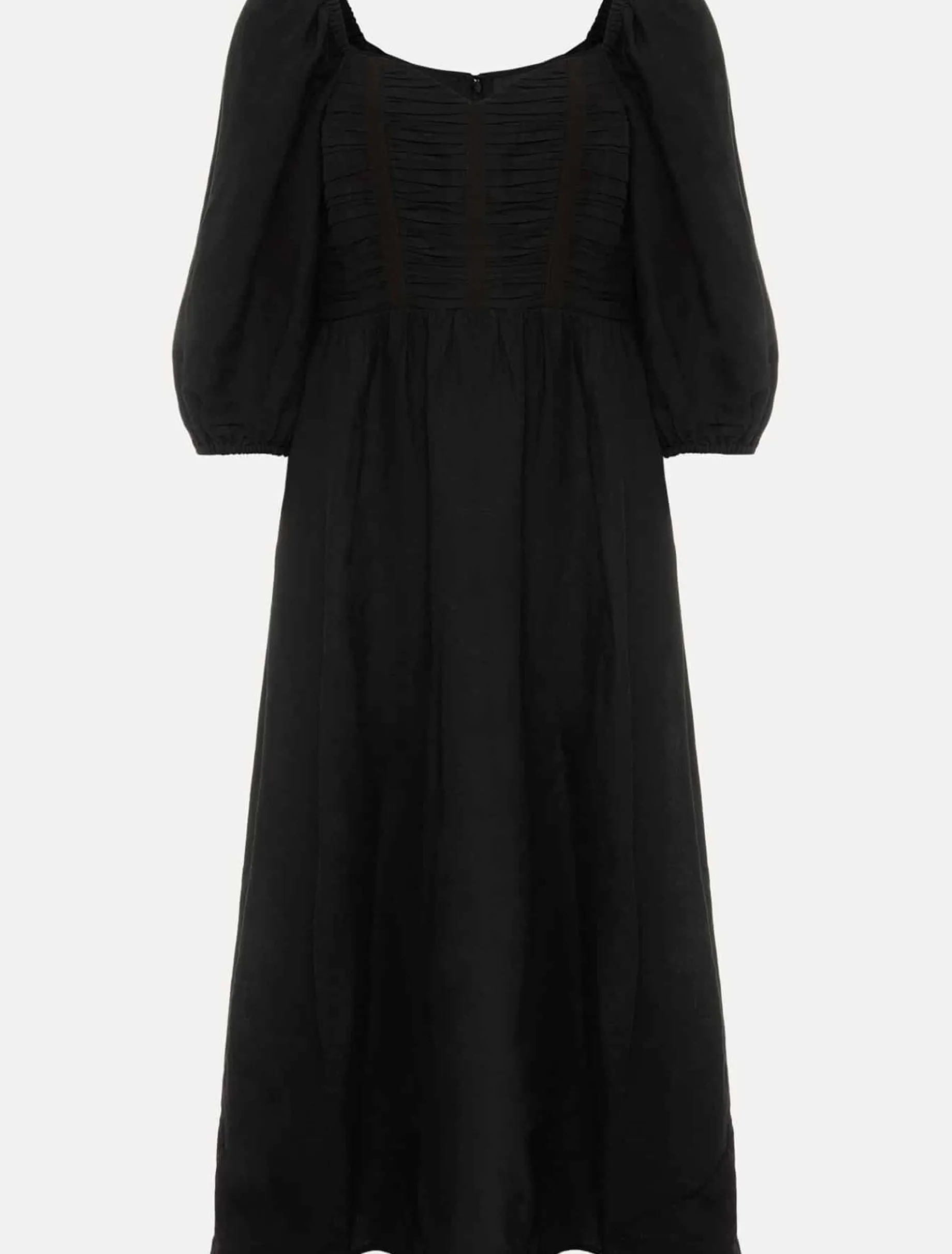 Shola Linen Ruched Bodice Dress