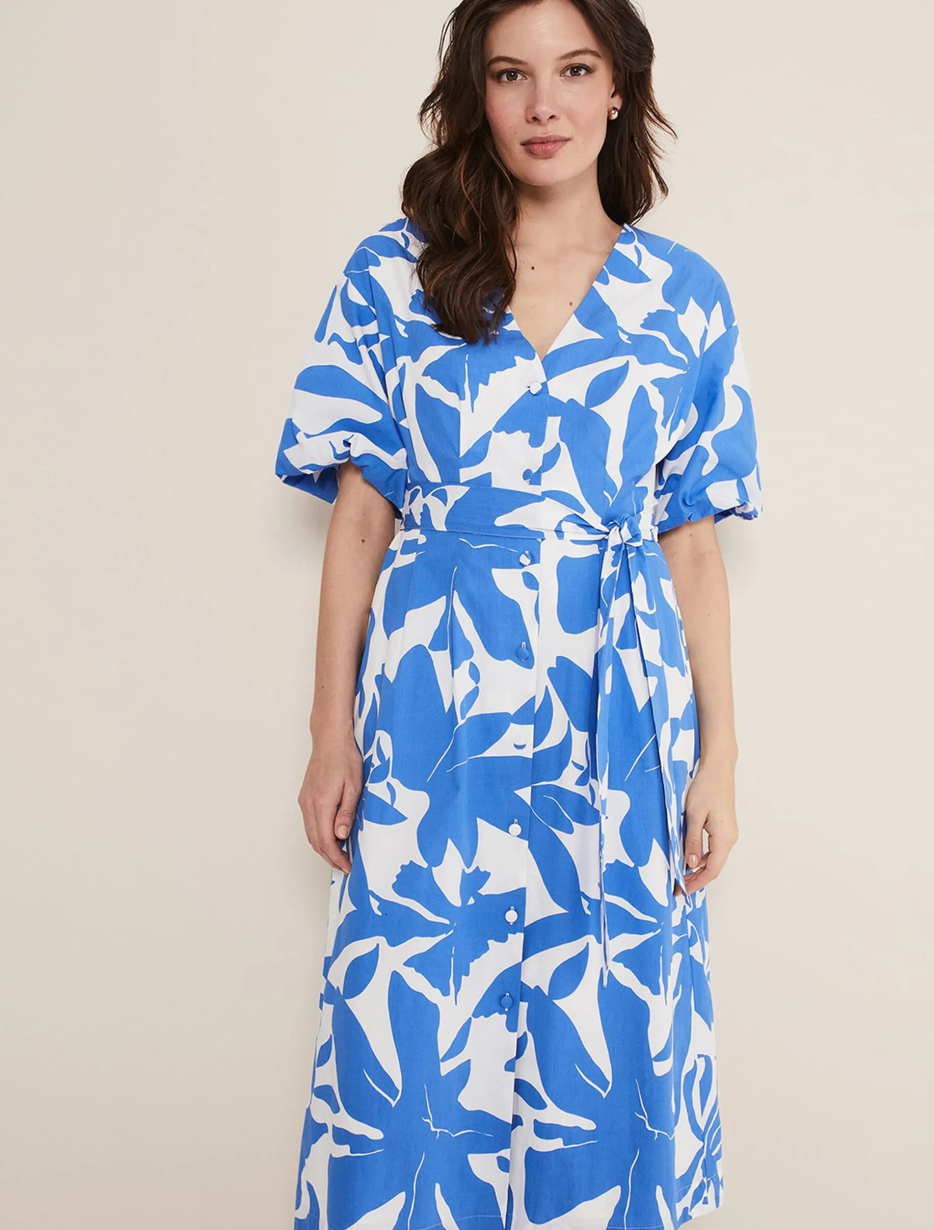Sienna Cotton Two Colour Midi Dress
