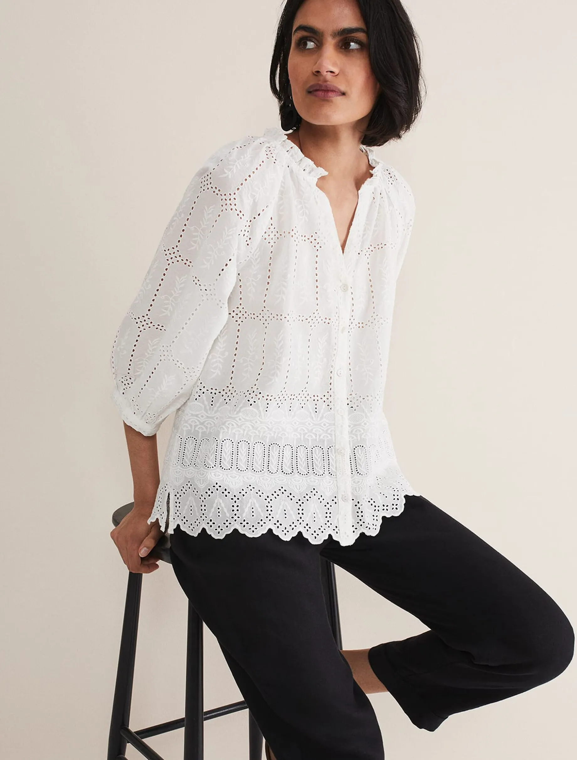 Sierra Broderie Blouse