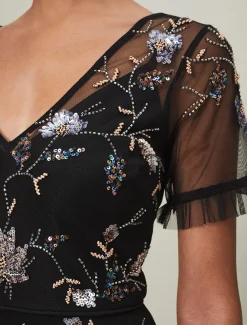 Sierra Sequin Floral Dress