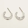 Silver Huggie Earrings