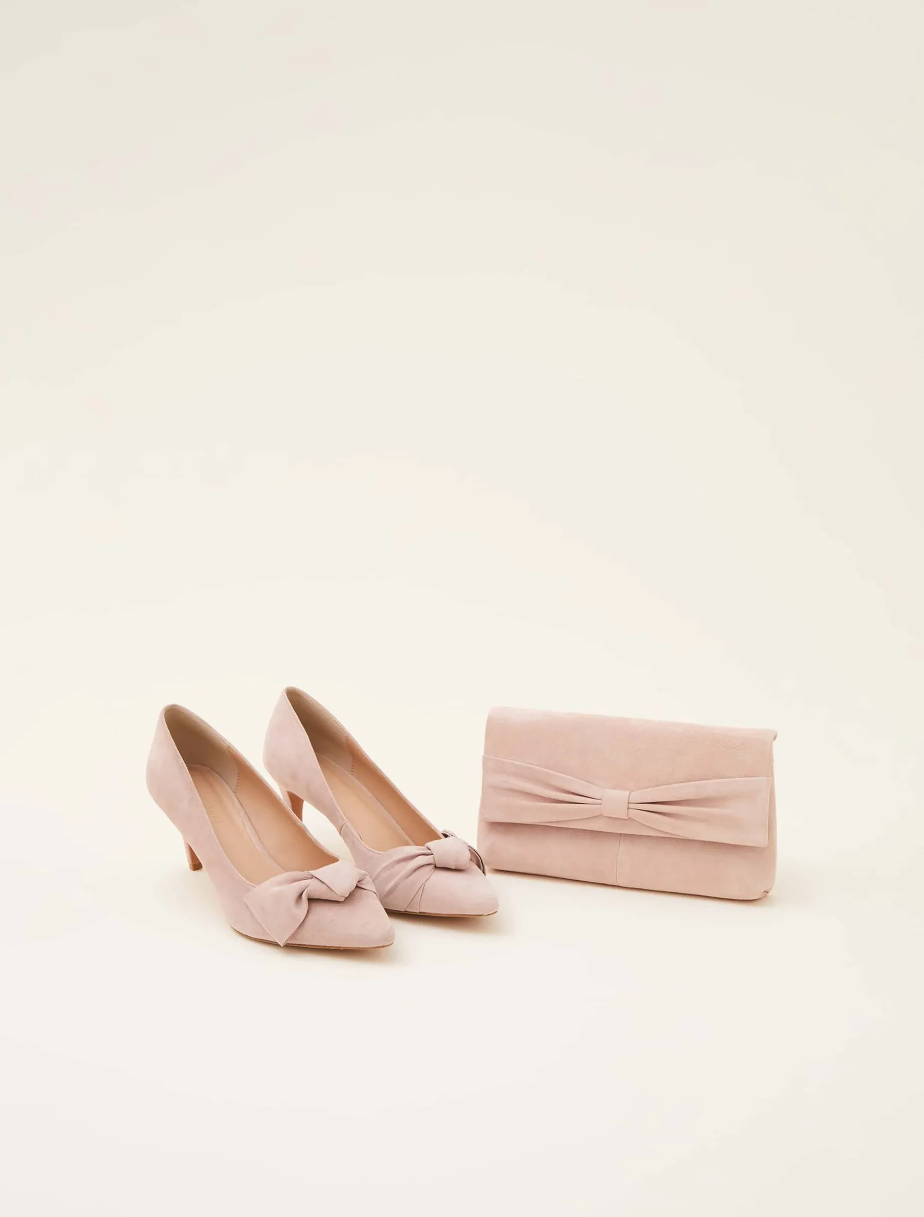 Sim Suede Bow Court Shoe