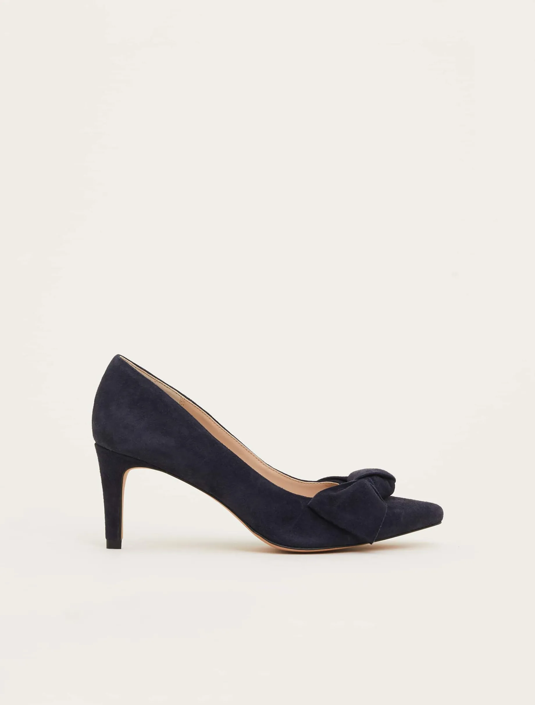 Sim Suede Bow Court Shoe