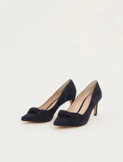 Sim Suede Bow Court Shoe