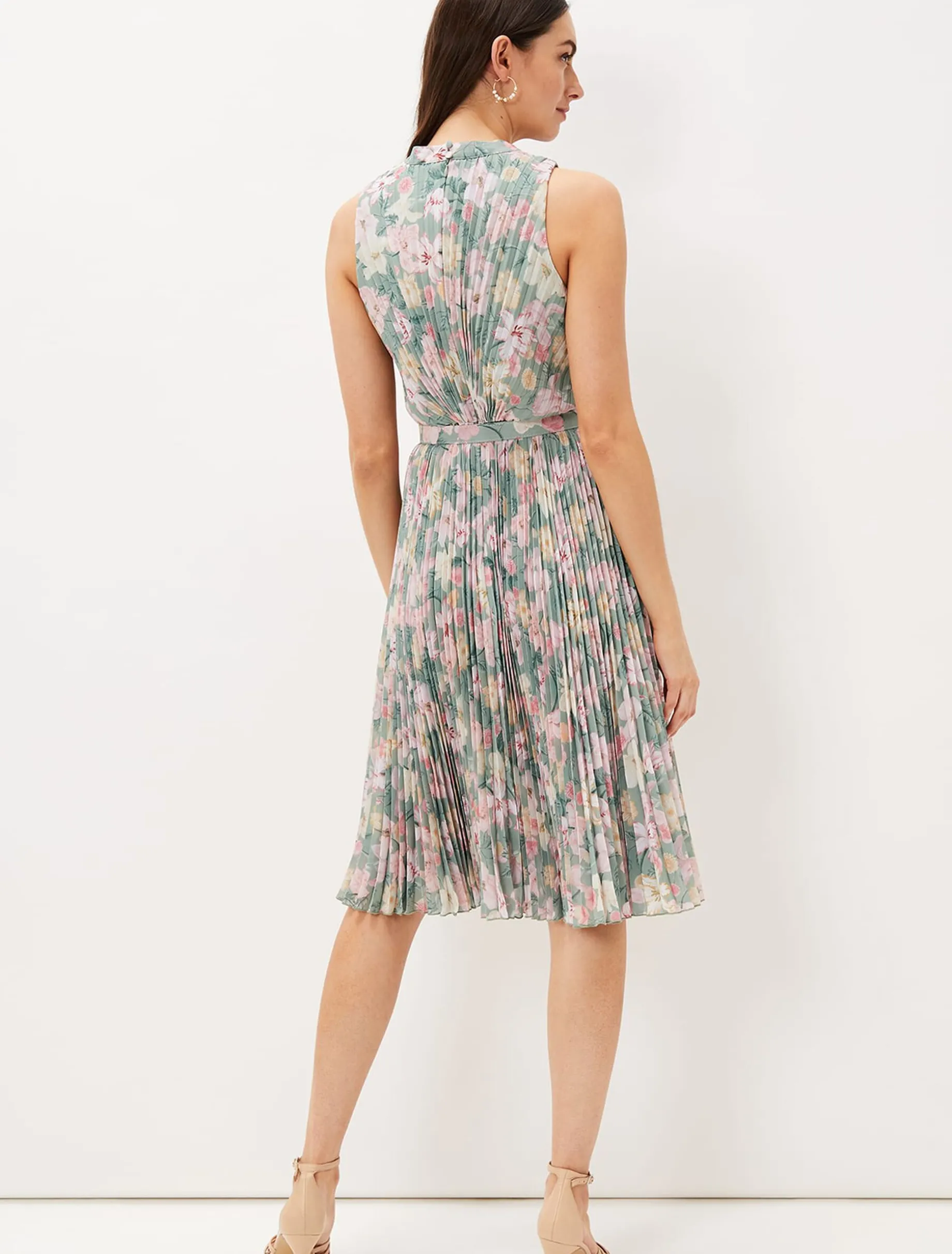 Simara Floral Pleated Dress