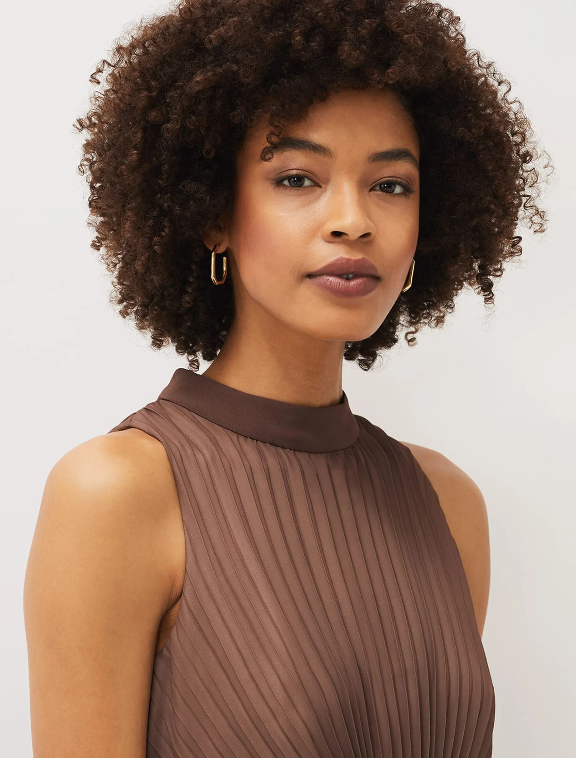 Simara Ombre Pleated Halterneck Dress