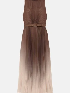 Simara Ombre Pleated Halterneck Dress