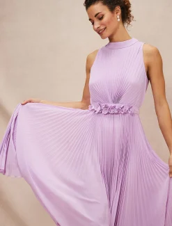 Simara Pleated Midi Dress