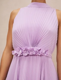 Simara Pleated Midi Dress