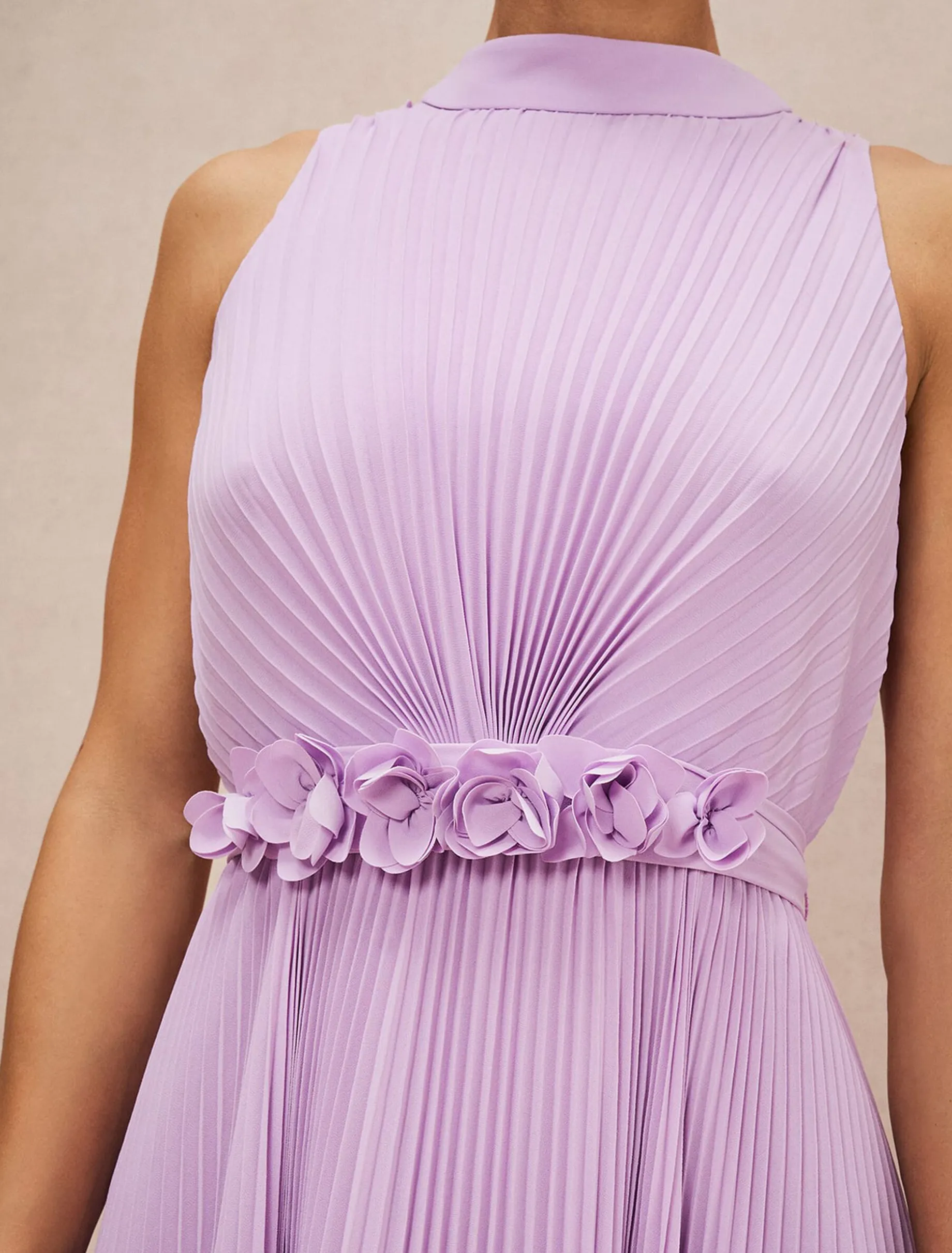 Simara Pleated Midi Dress