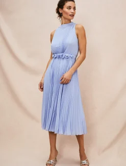 Simara Pleated Midi Dress