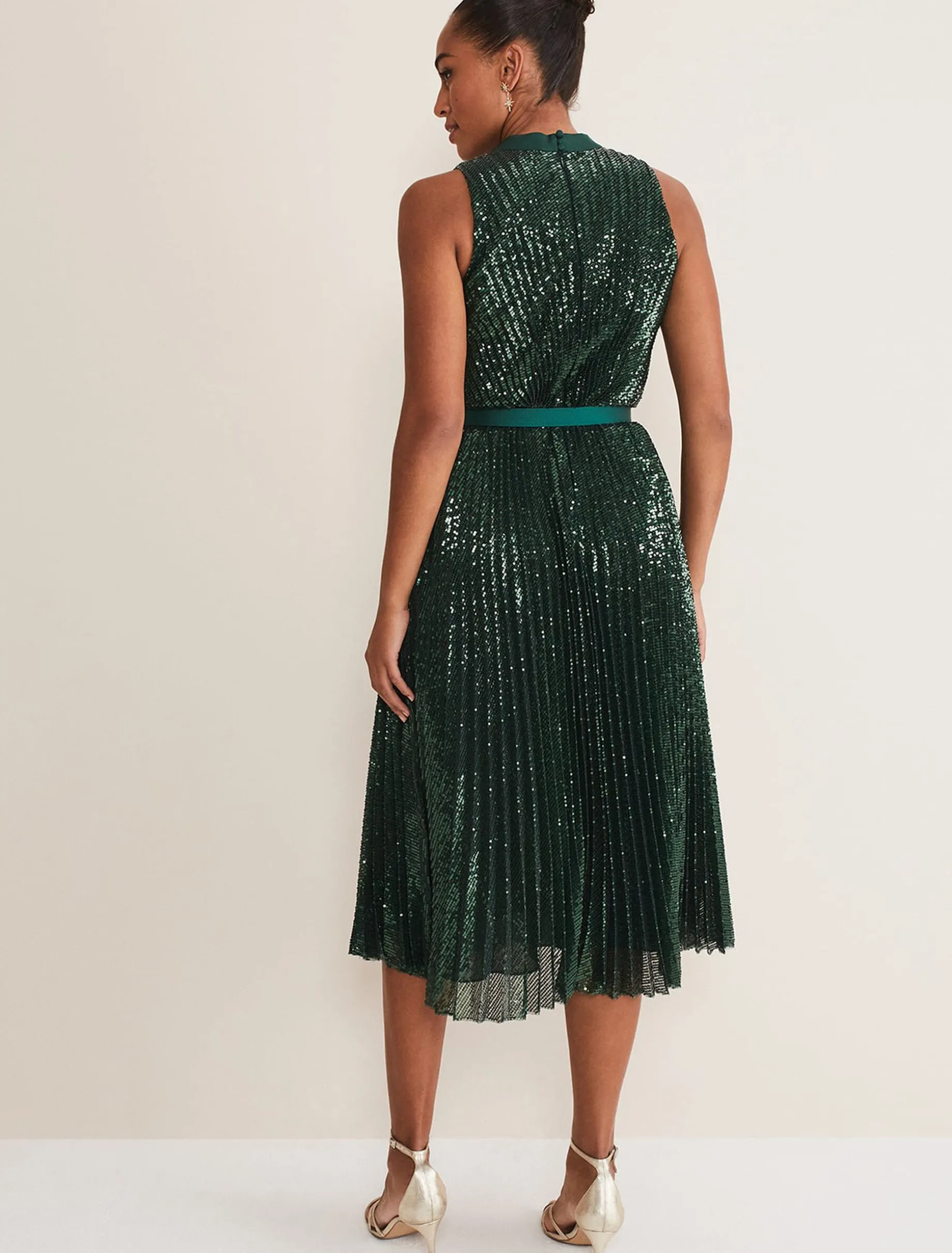 Simara Sequin Pleat Dress