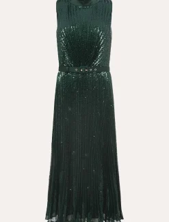 Simara Sequin Pleat Dress