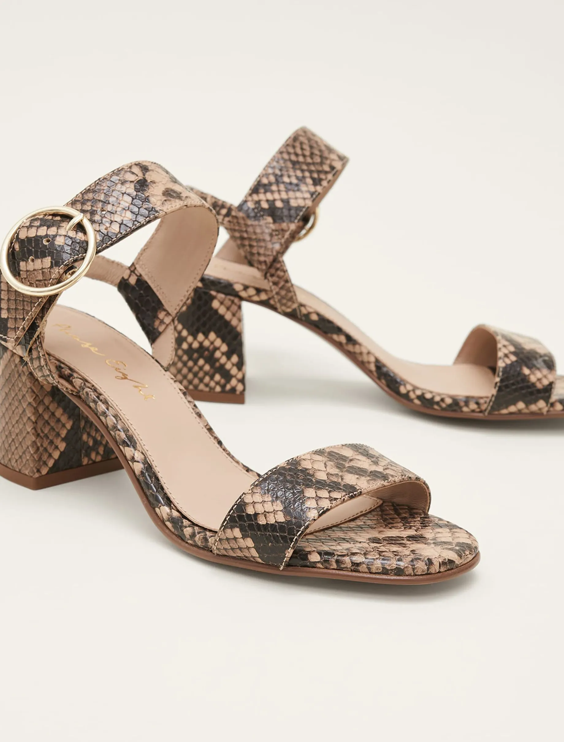 Skin Leather Buckle Sandals