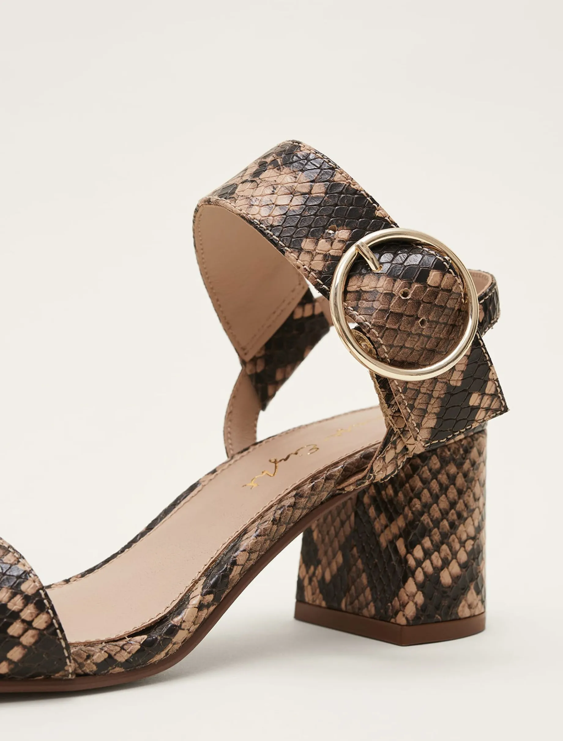 Skin Leather Buckle Sandals