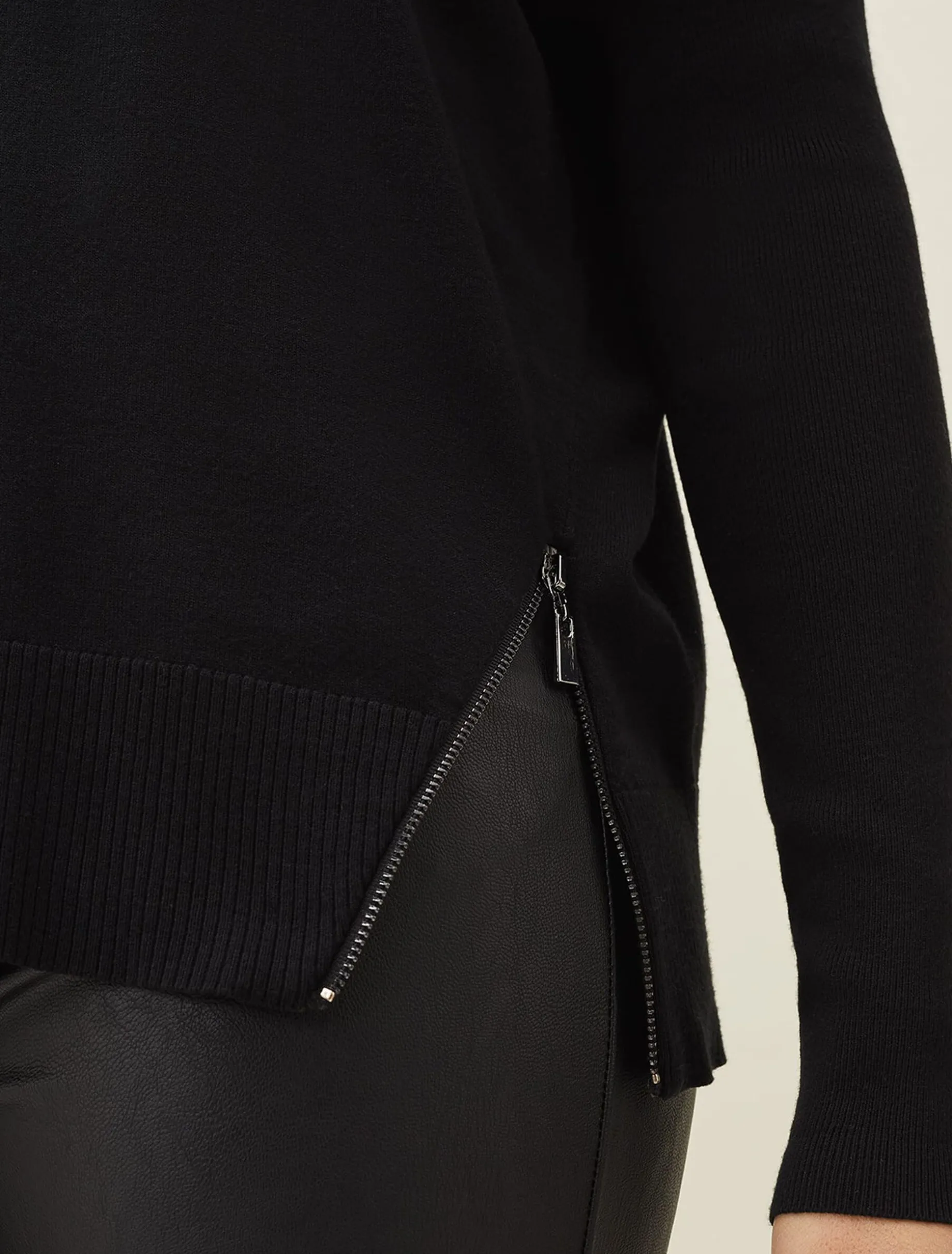 Skylar Roll Neck Zip Hem Jumper
