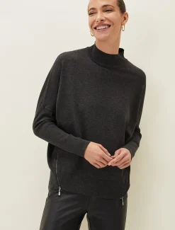 Skylar Roll Neck Zip Hem Jumper