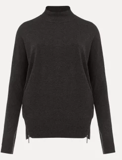 Skylar Roll Neck Zip Hem Jumper
