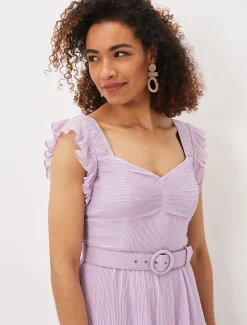 Skyler Pleated Tiered Midi Dress