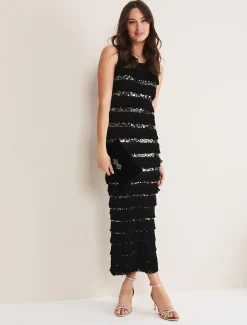 Sofianne Fringe Maxi Dress