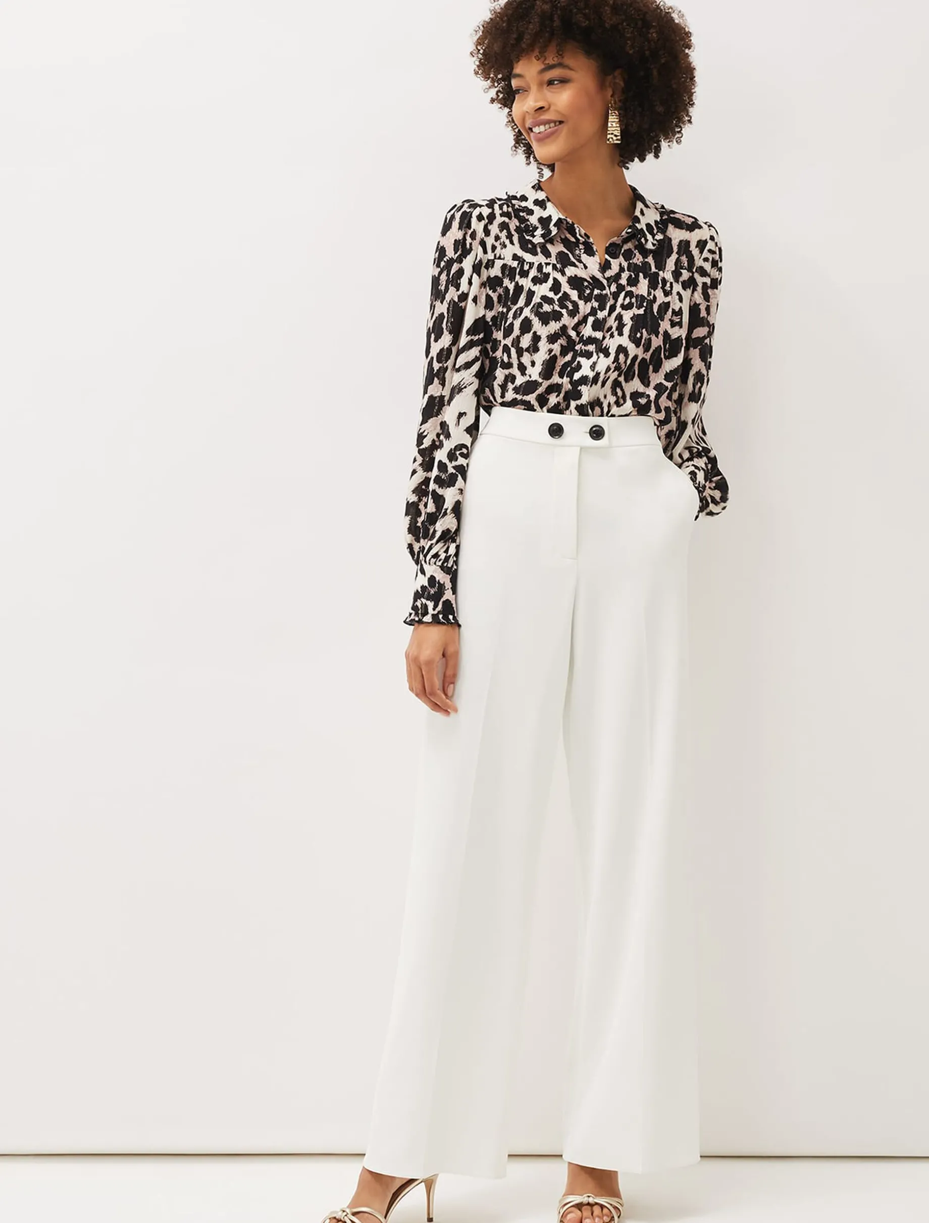 Solange Wide Leg Suit Trousers