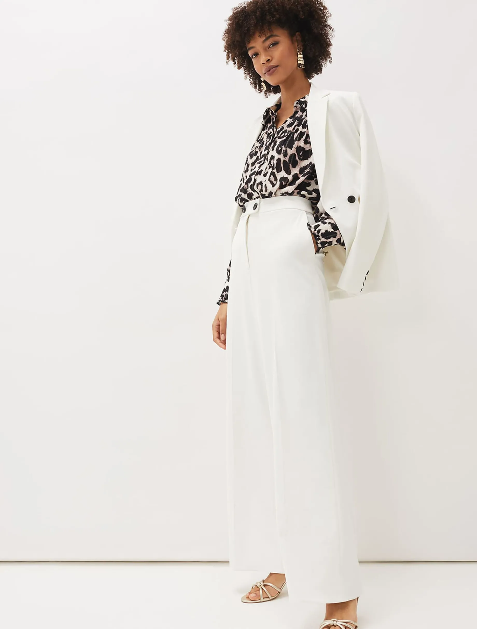 Solange Wide Leg Suit Trousers