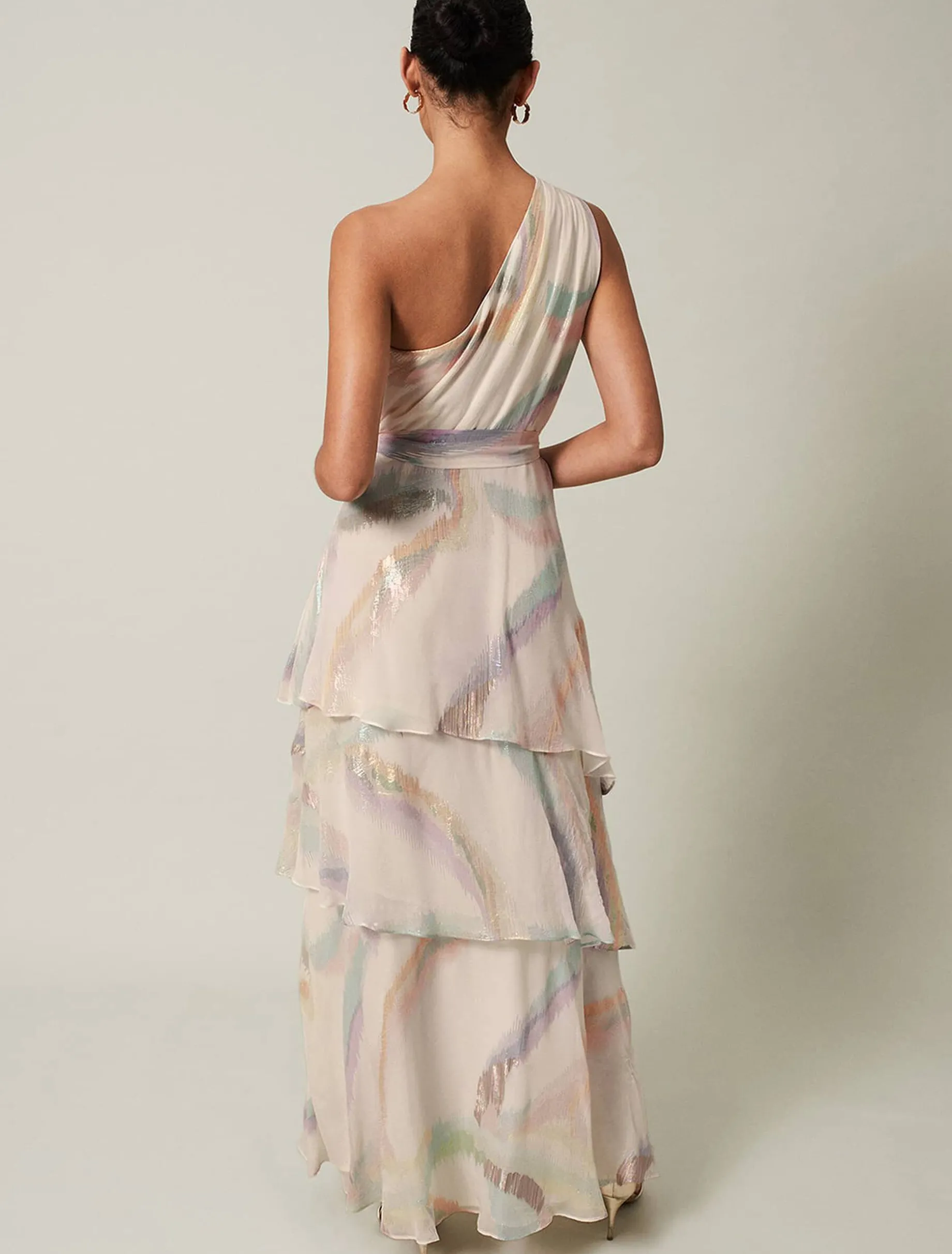 Sonia One Shoulder Silk Maxi Dress