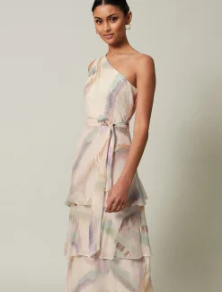 Sonia One Shoulder Silk Maxi Dress
