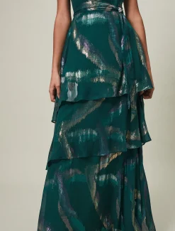 Sonia One Shoulder Silk Maxi Dress
