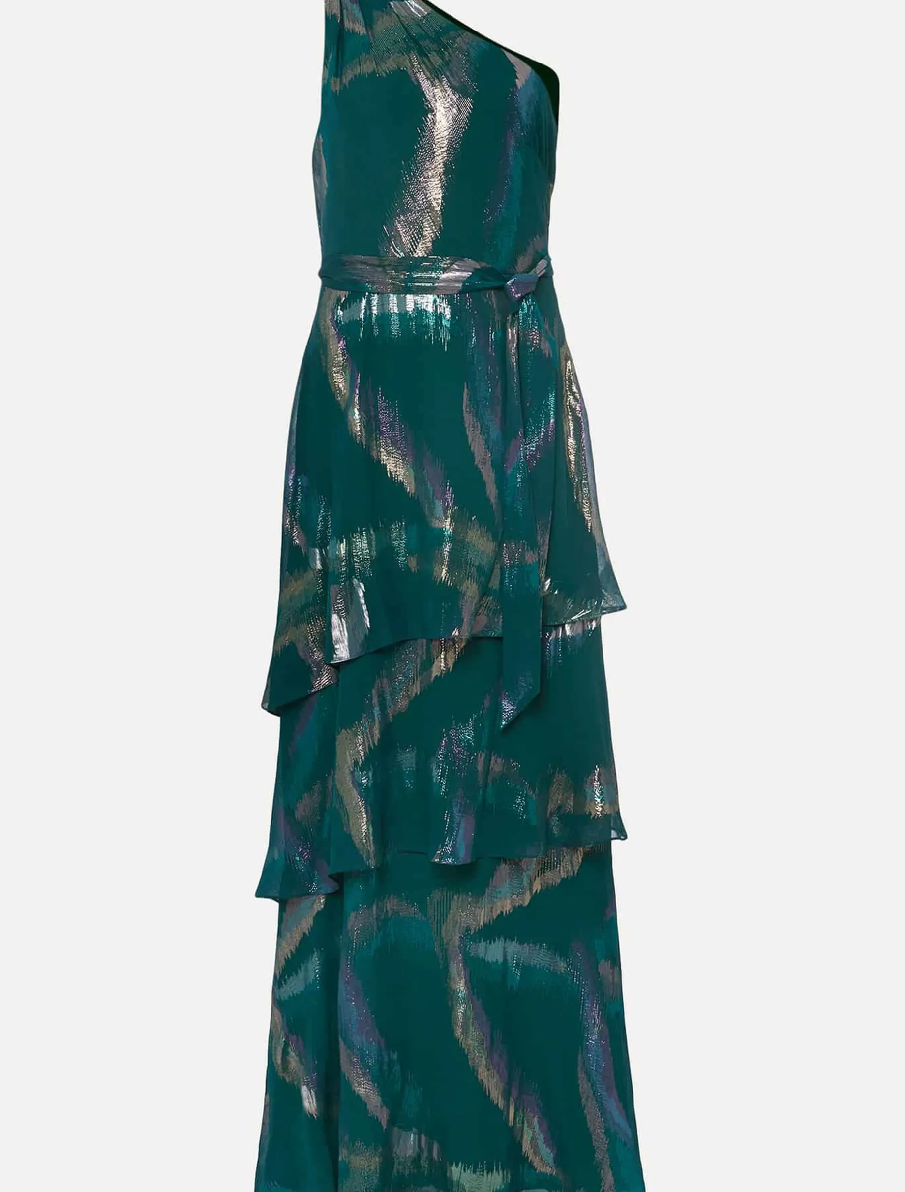Sonia One Shoulder Silk Maxi Dress