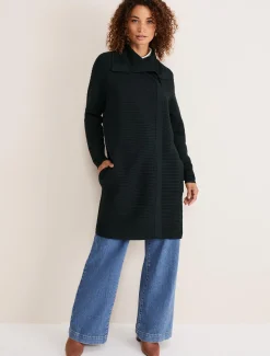 Sophia Ribbed Longline Coat