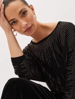 Sophian Embellished Fine Knit Jumper