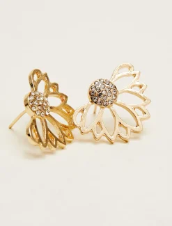 Sparkle Fan Stud Earrings
