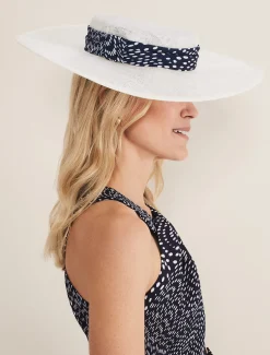 Spot Trim Boater Fascinator