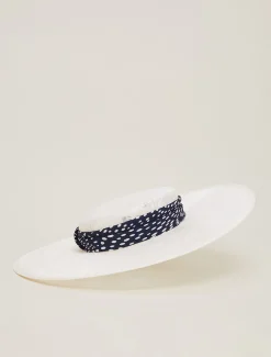 Spot Trim Boater Fascinator