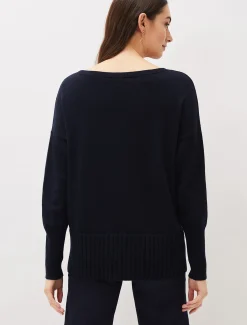 Steph Zip Detail Wool Blend Jumper