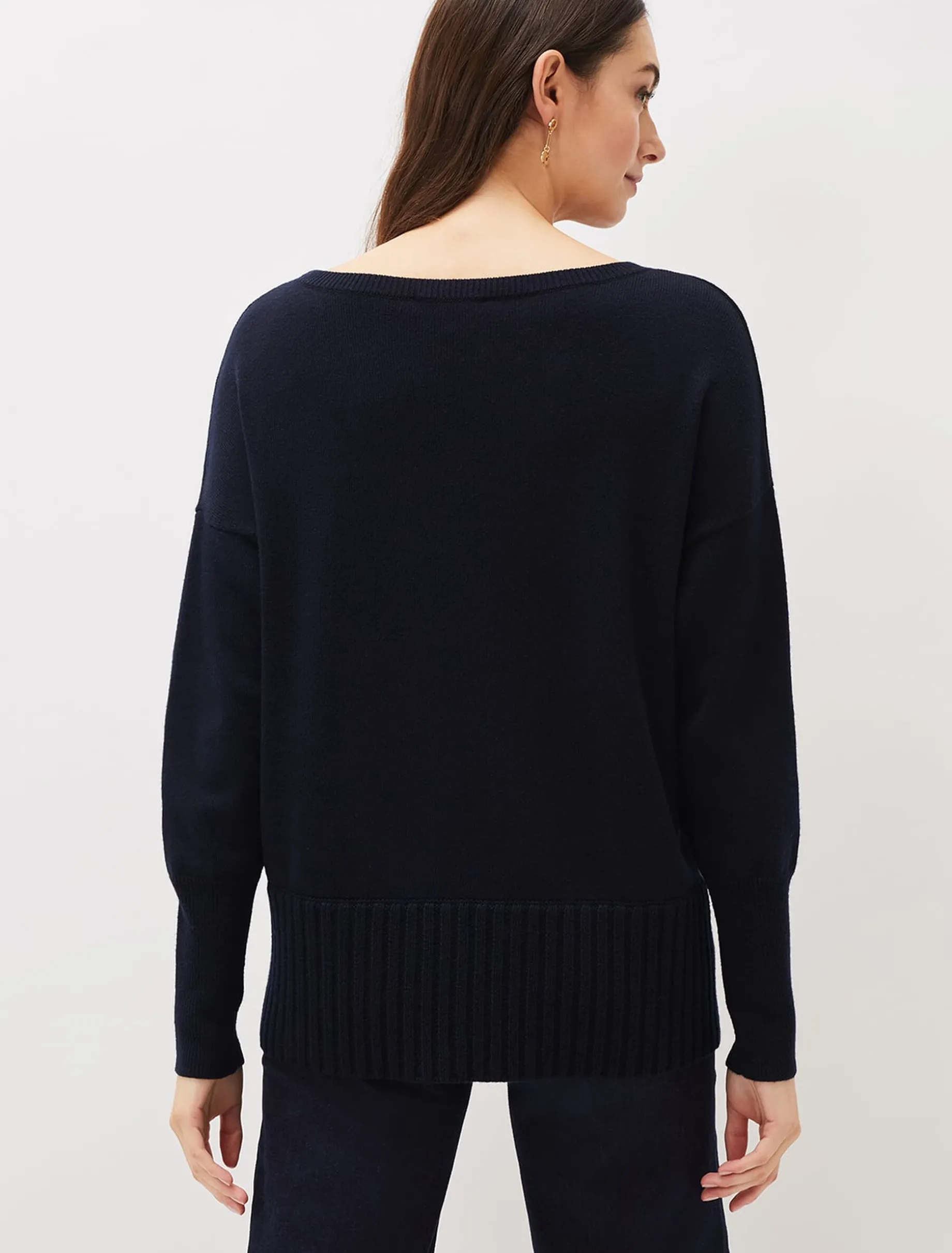 Steph Zip Detail Wool Blend Jumper