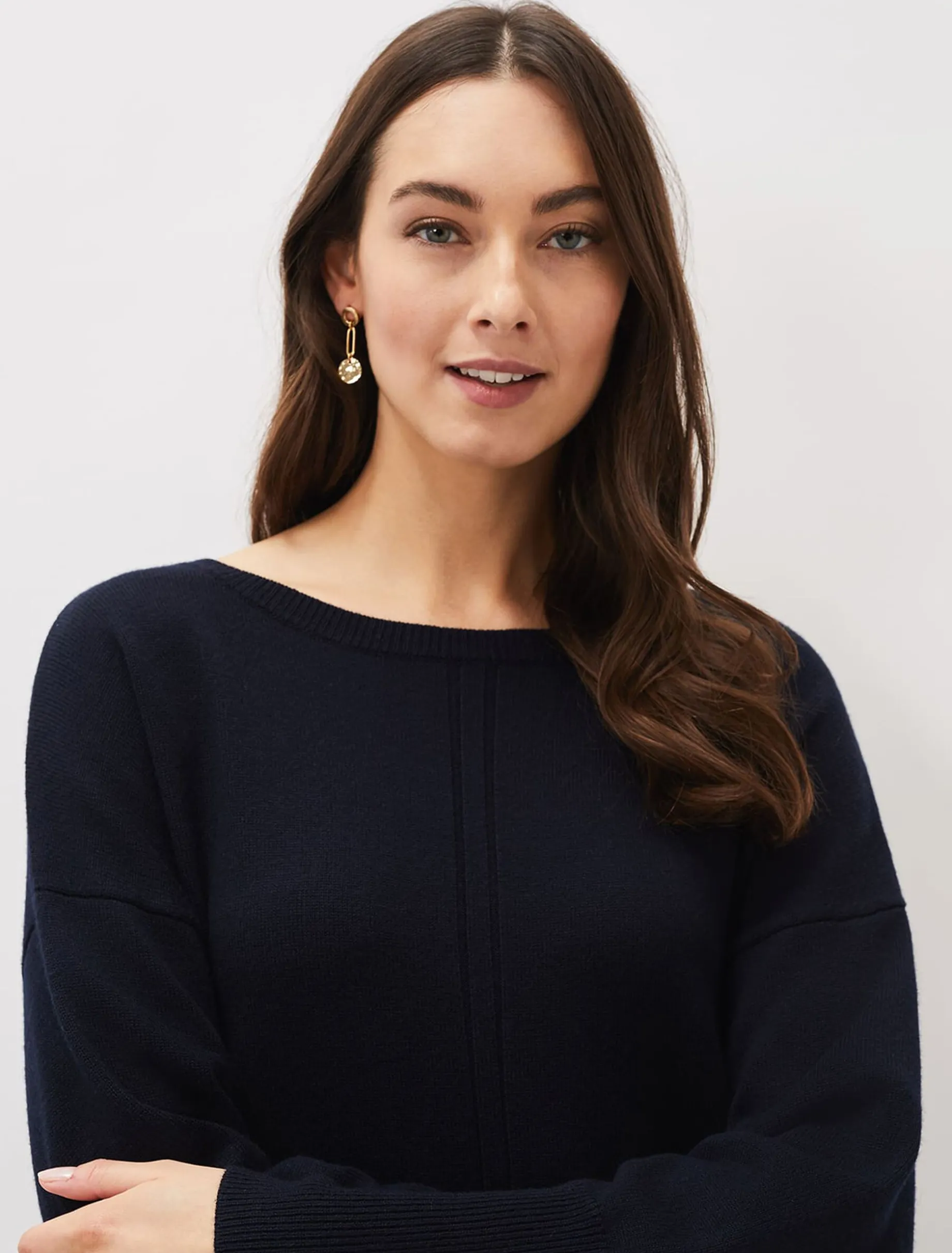 Steph Zip Detail Wool Blend Jumper