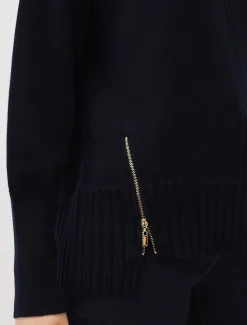 Steph Zip Detail Wool Blend Jumper