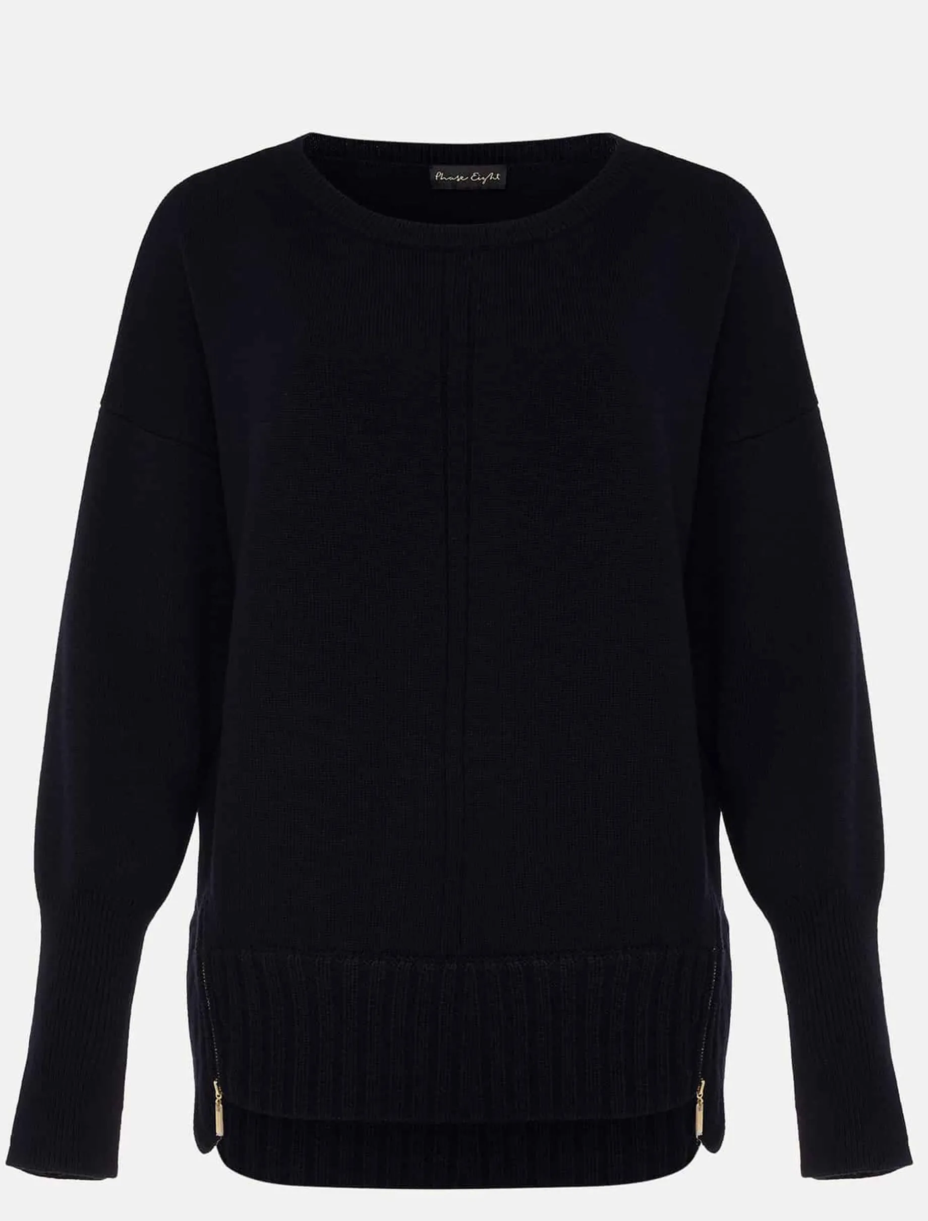 Steph Zip Detail Wool Blend Jumper
