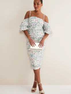 Stevie Floral Bodycon Midi Dress