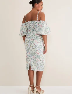 Stevie Floral Bodycon Midi Dress